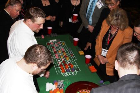 Roulette table for casino fun night