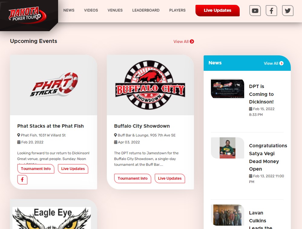 Dakota Poker Tour website